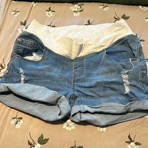 Womens maternity jeans shorts